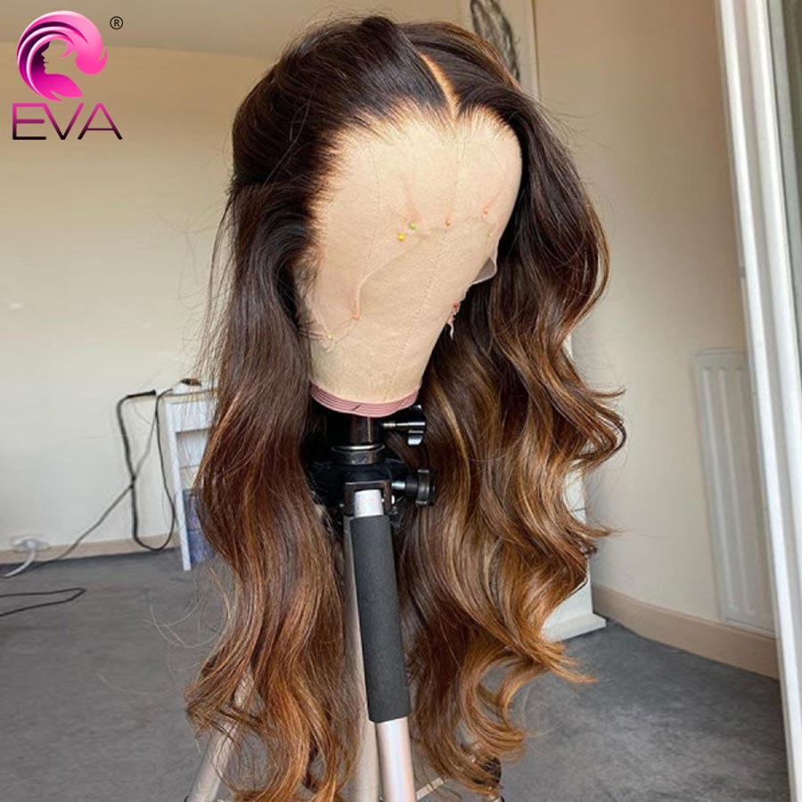 Highlighted Reddish Brown Human Hair Body Wave Lace Front & Full Lace Pre-Plucked Wigs