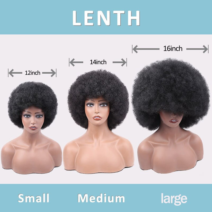 Synthetic Short Fluffy Afro Wigs