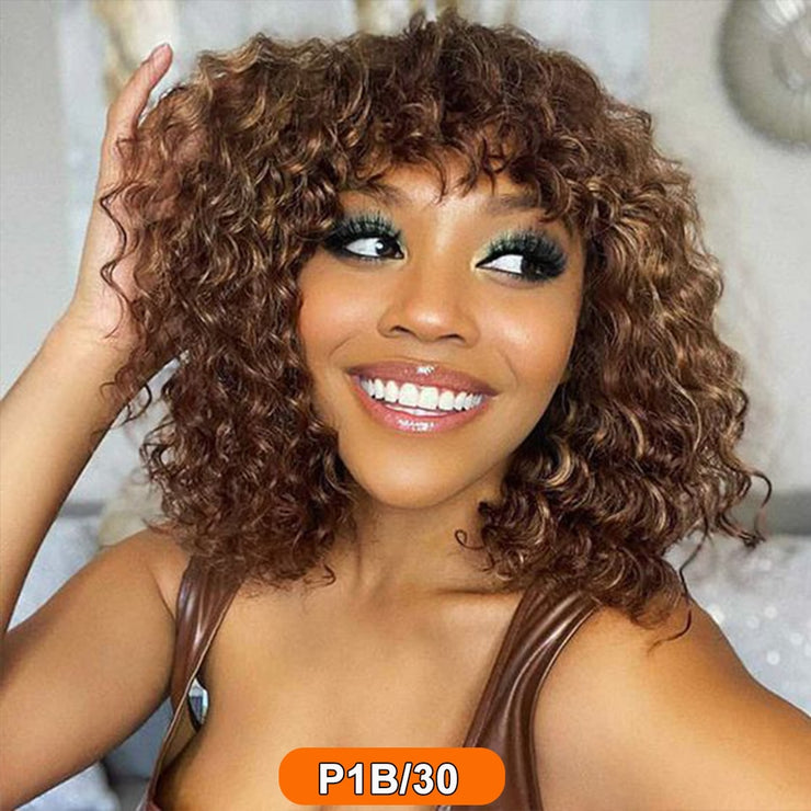 Jerry Curl Short Pixie Cut Human Hair Wigs