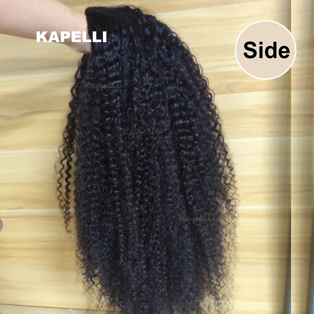 Kinky Curly Glueless 100% Human Hair Wig