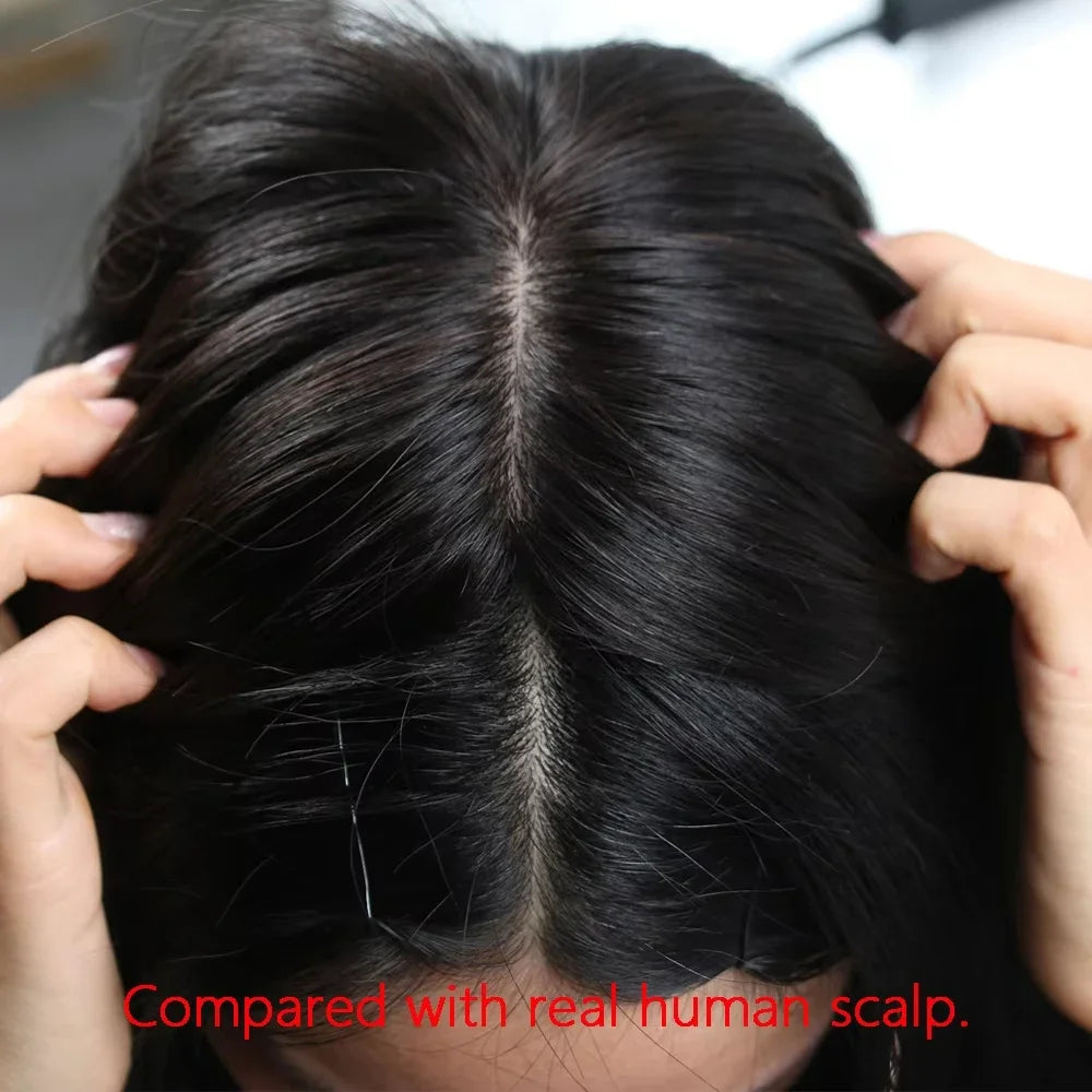 100% Human Hair Natural Hairline Wig