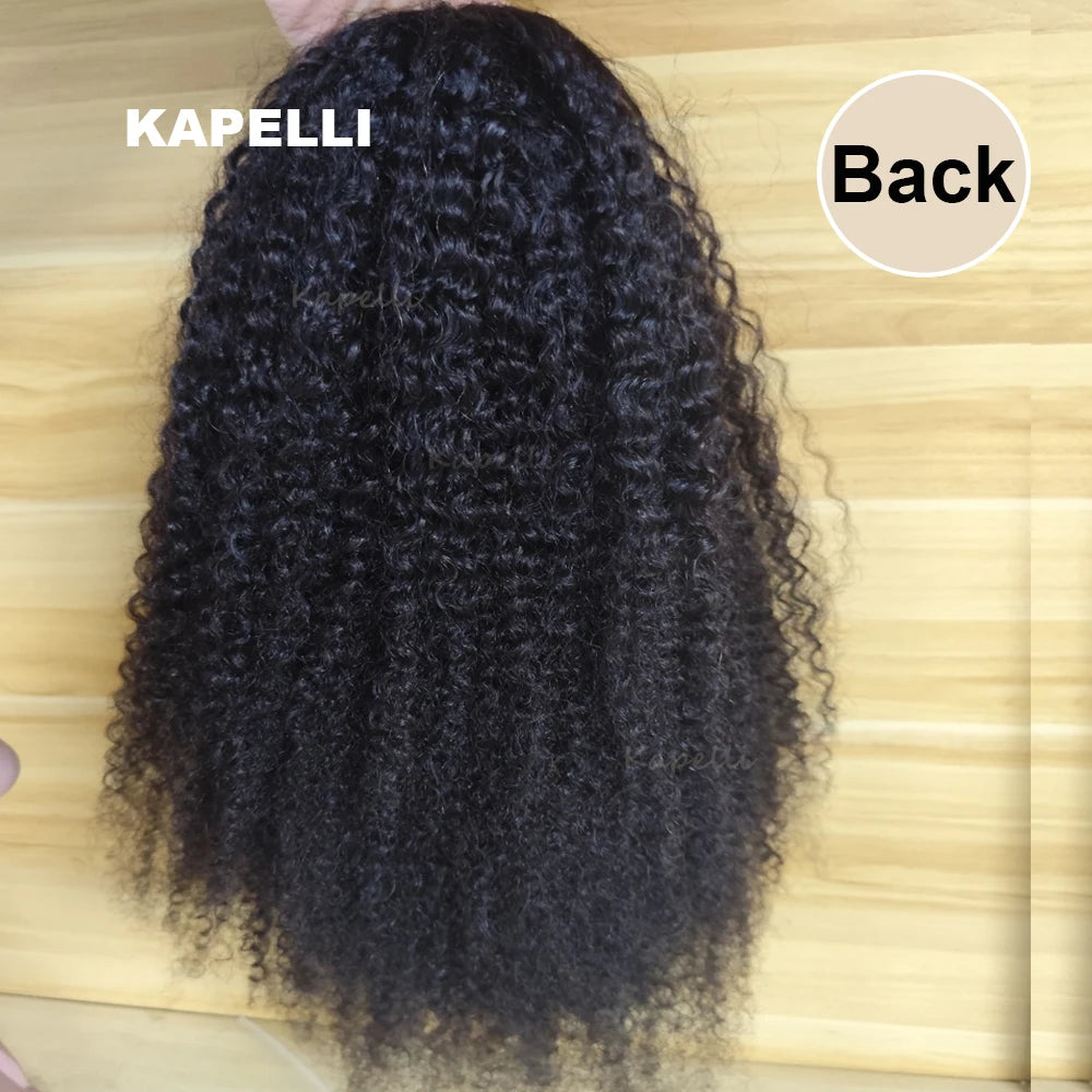 Kinky Curly Glueless 100% Human Hair Wig