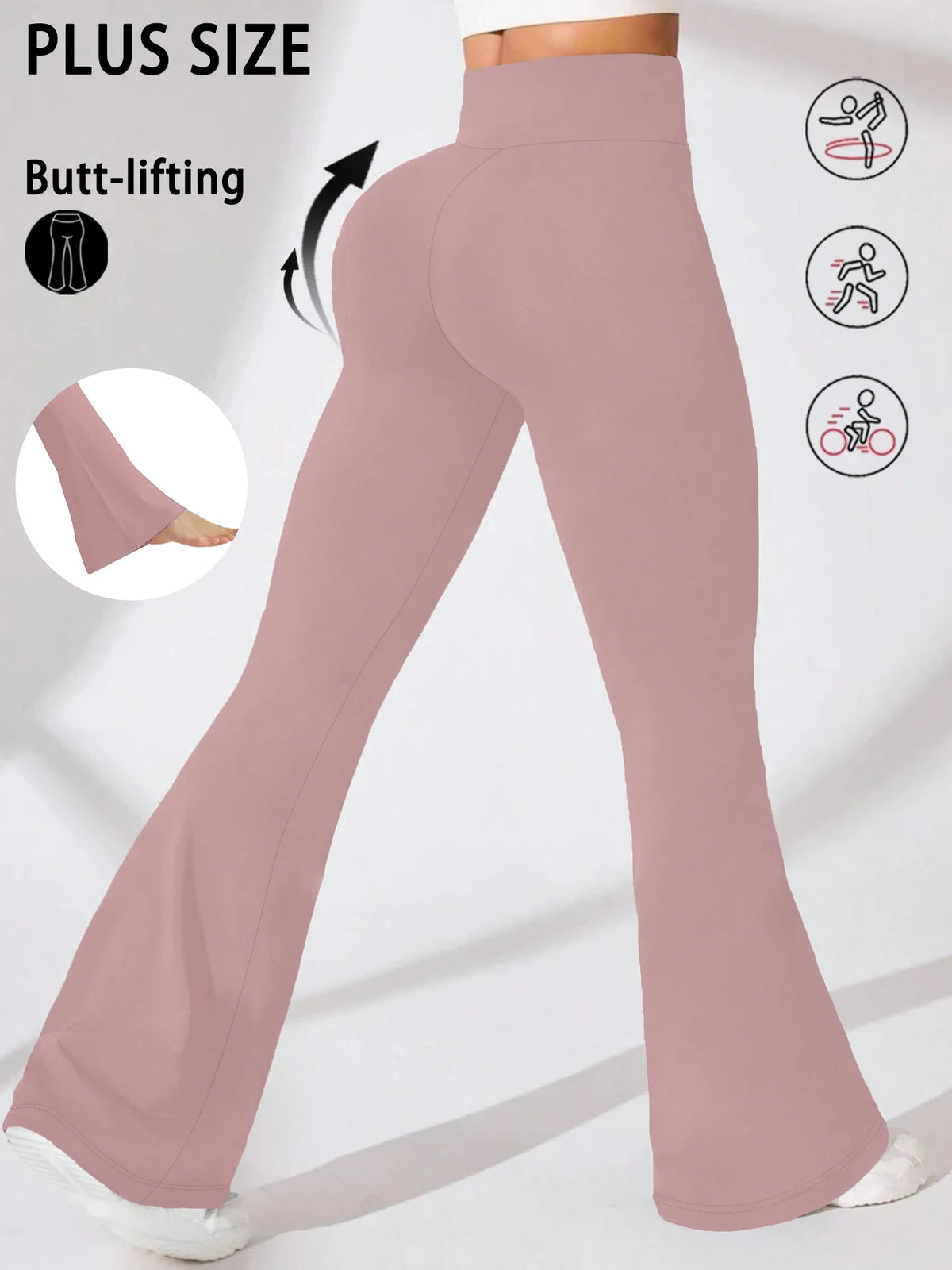 Plus Size Super Soft High Waisted Flare Pants
