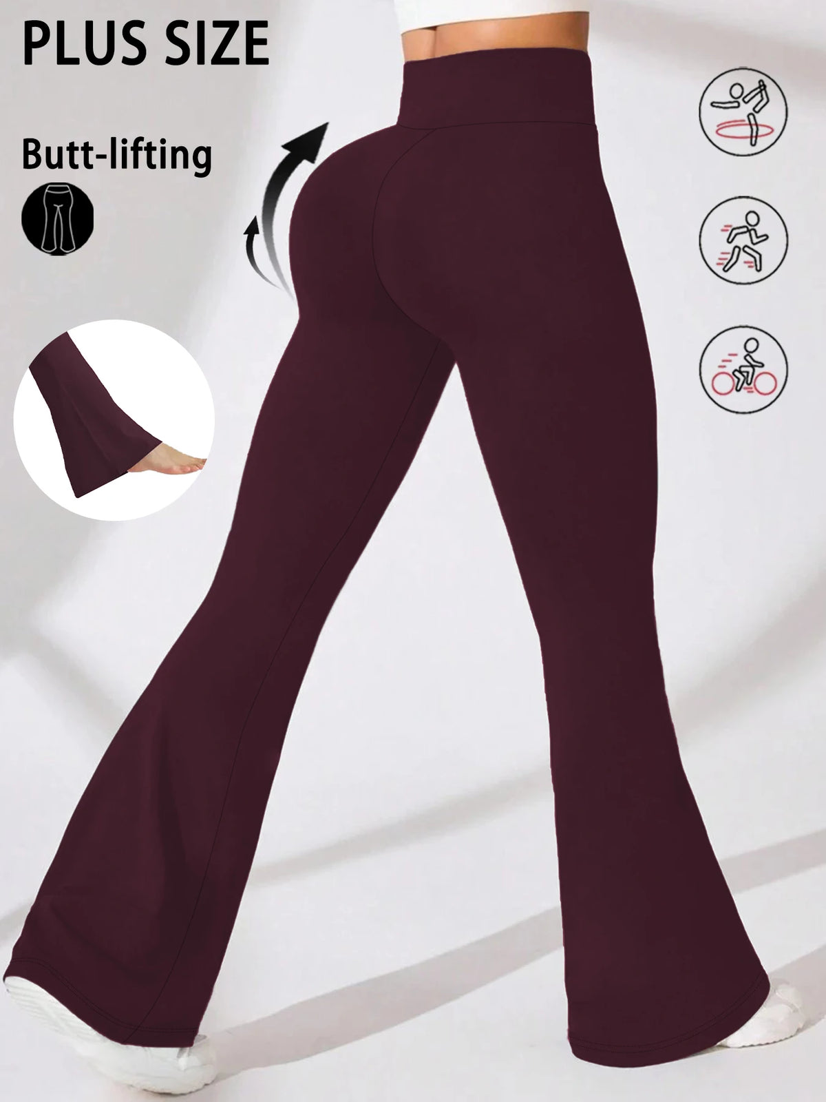 Plus Size Super Soft High Waisted Flare Pants