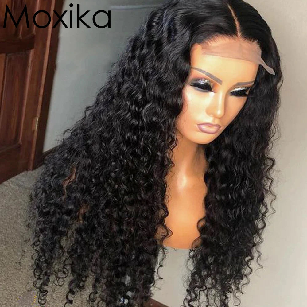 Deep Wave Human Hair Lace Front Pre Plucked Brazilian