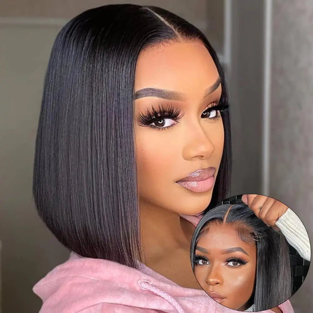 Glueless Straight Bob Lace Front Wigs