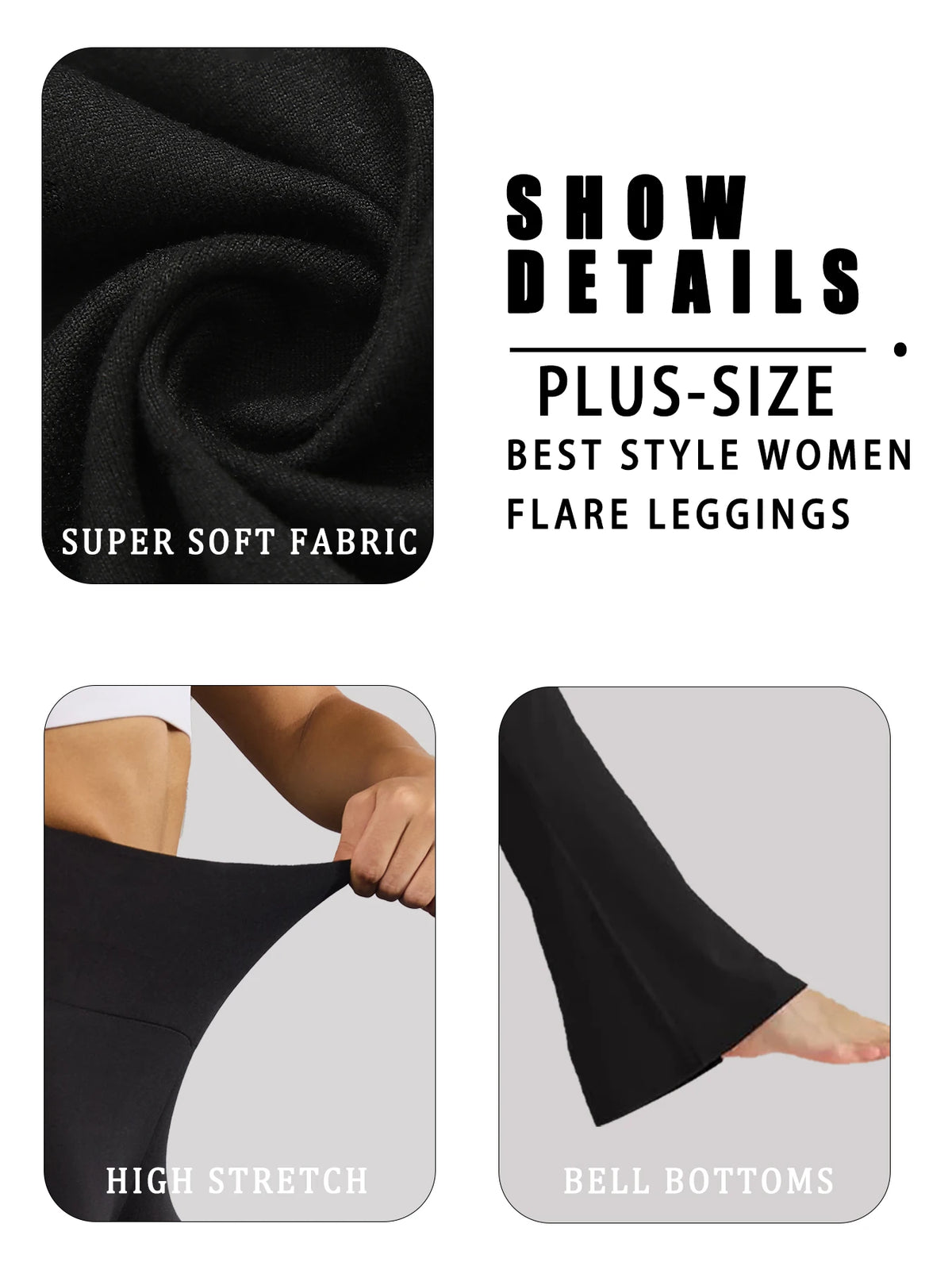 Plus Size High-Rise Flared Leggings