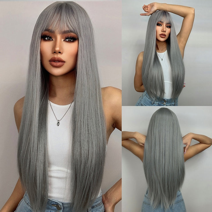 Cosplay Long Straight Heat Resistant Synthetic Wigs