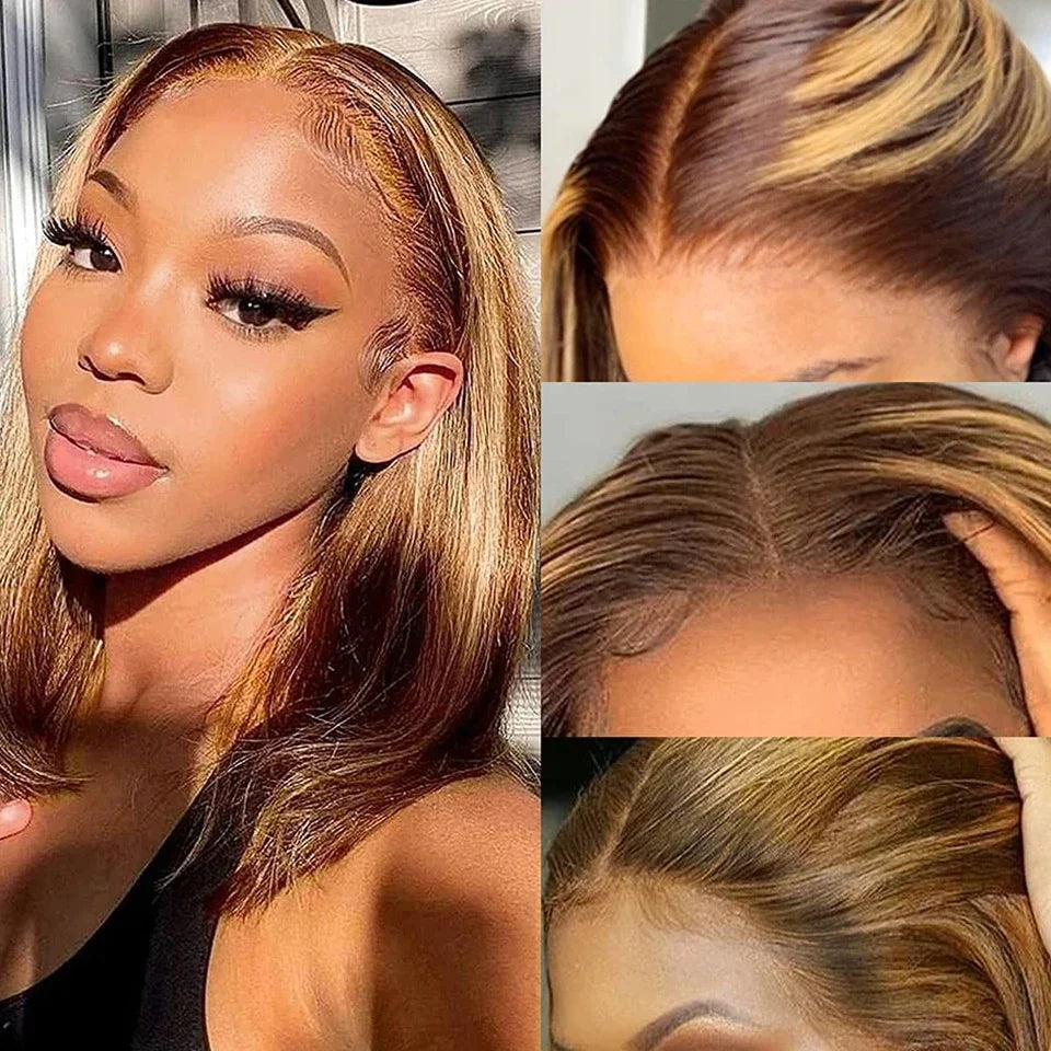Short Bob Highlighted Wigs