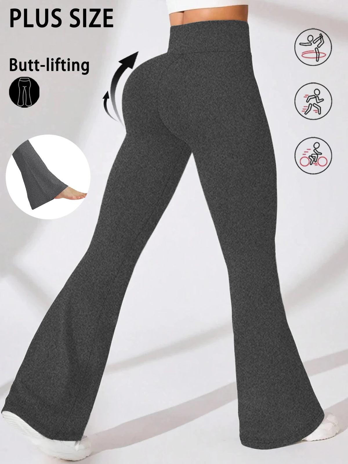 Plus Size Super Soft High Waisted Flare Pants