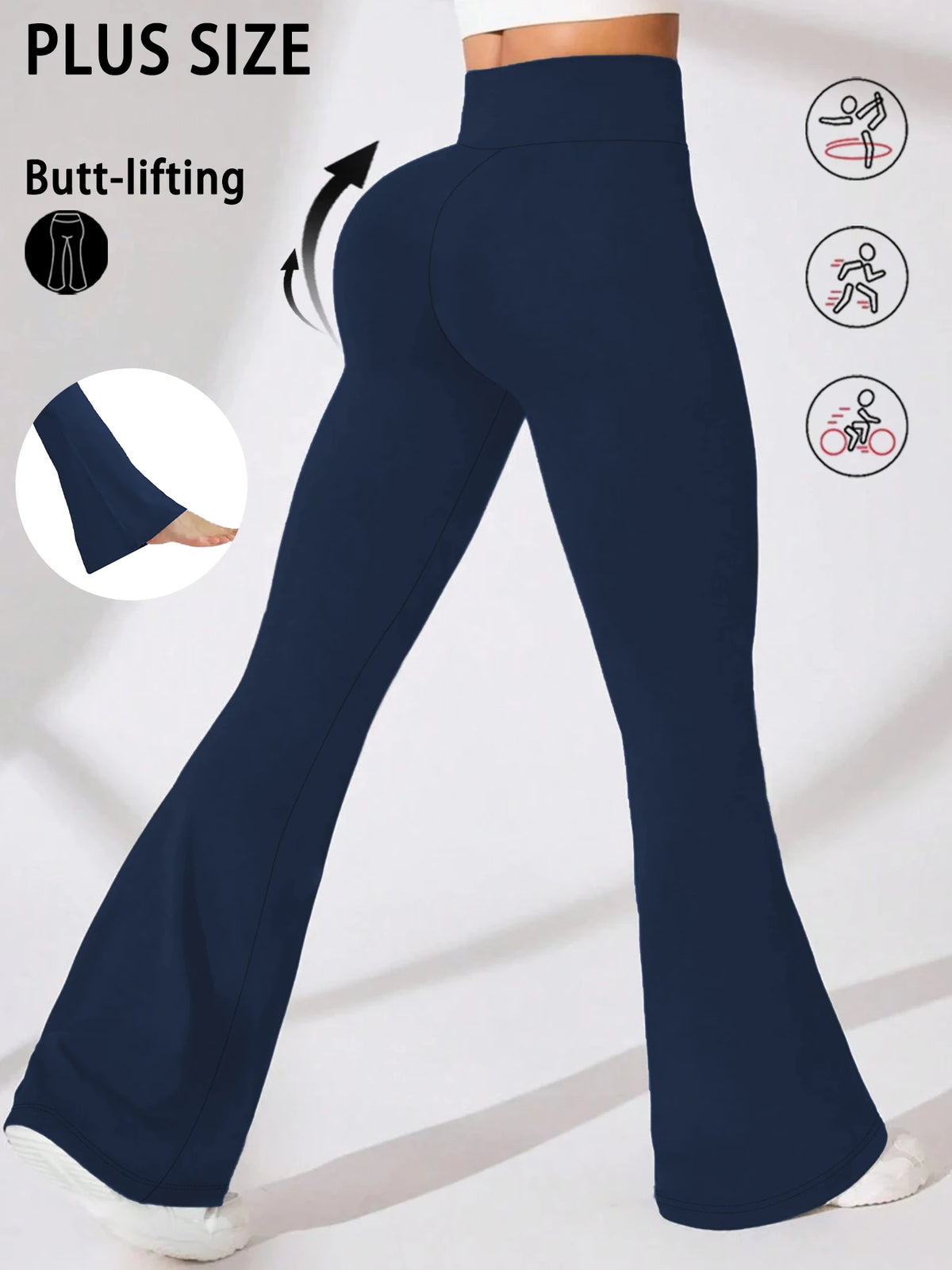 Plus Size Super Soft High Waisted Flare Pants
