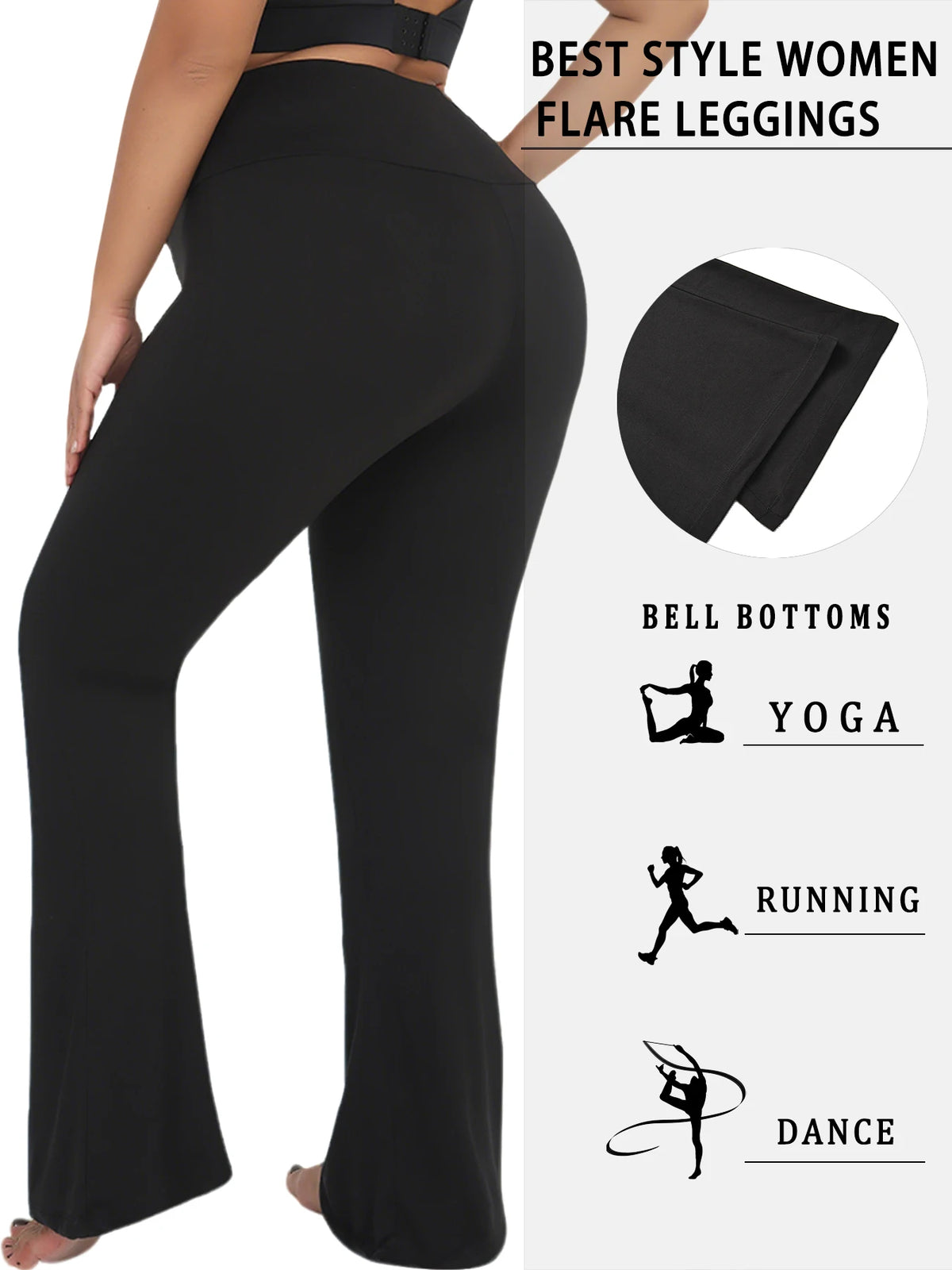 Plus Size High-Rise Flared Leggings