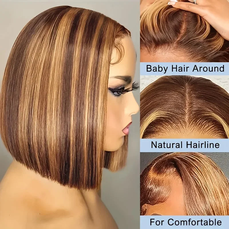 Short Bob Highlighted Wigs