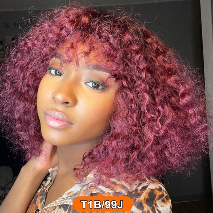 Jerry Curl Short Pixie Cut Human Hair Wigs