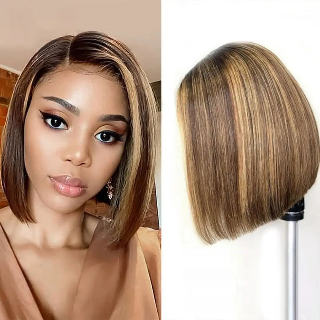 Short Bob Highlighted Wigs