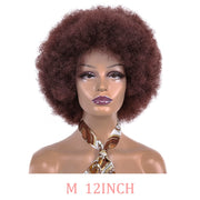 Synthetic Short Fluffy Afro Wigs