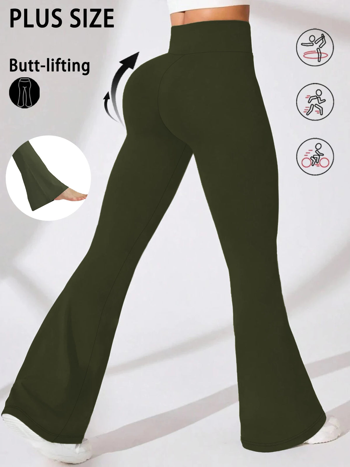 Plus Size Super Soft High Waisted Flare Pants