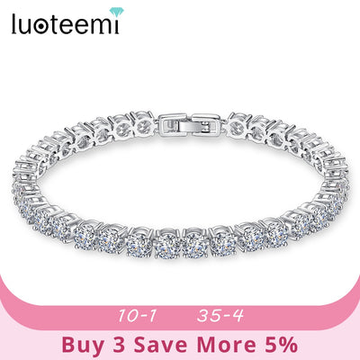 LUOTEEMI Shinning Tennis Bangle Bracelet