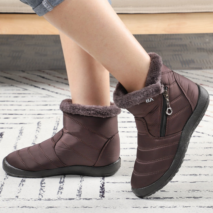 Plush Waterproof Ankle Boots