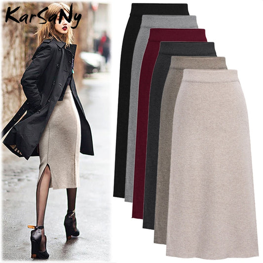 High Waist Split Pencil Skirts