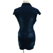 Button-down Bodycon Denim Jean Dress