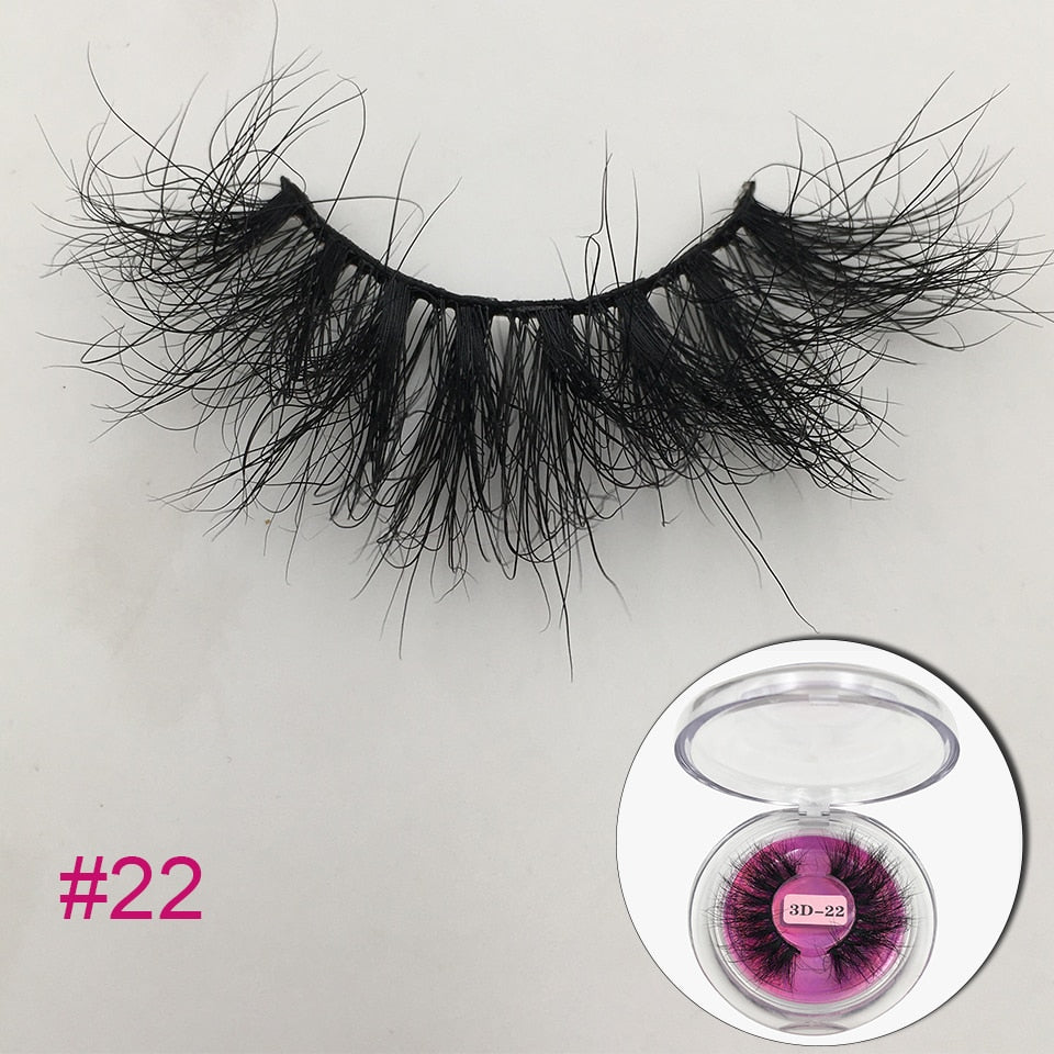 RED SIREN Mink 25mm Fluffy Messy 3D Long Lashes