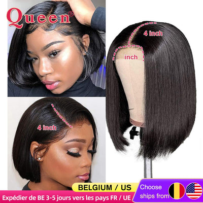 Straight Bob Lace Front Human Hair Wigs