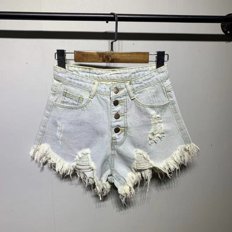 High Waist Denim Booty Shorts