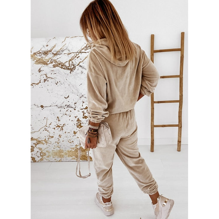 Velour Two Piece Tracksuit