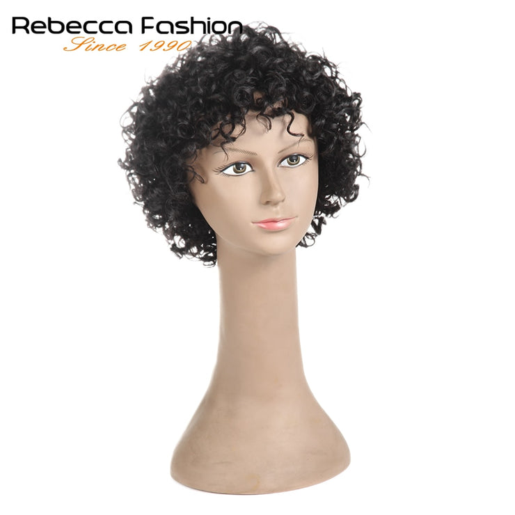 Rebecca Short Loose Curly Human Hair Wigs