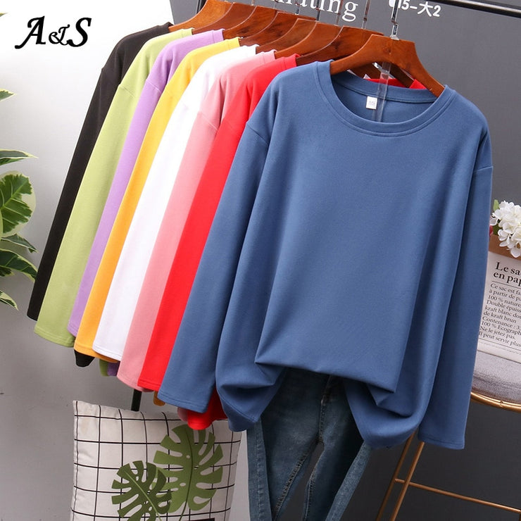 Basic Cotton Long Sleeve Sweater