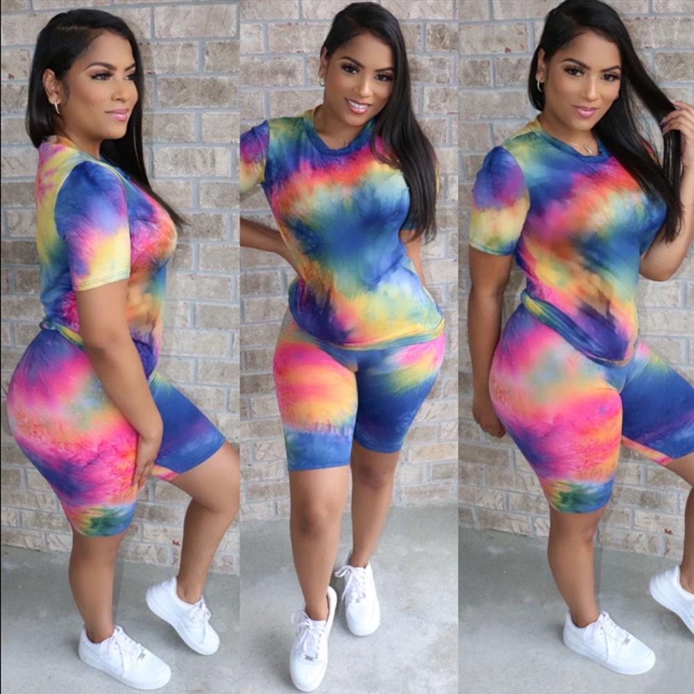 2pc Tie Dye Short Sets