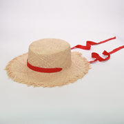 Women & Kids Ribbon Girl Summer Beach Hats