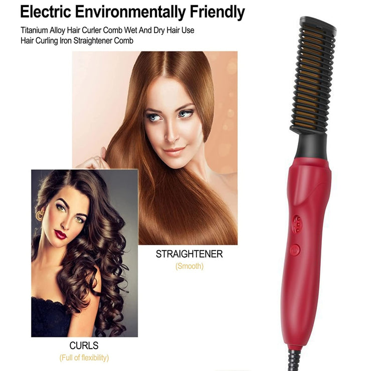 New 2 In 1 Hair Straightener and Hot Comb for Wigs