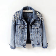 Pearl Patterned Denim Jacket