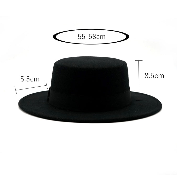 Flat Top Round Fedora