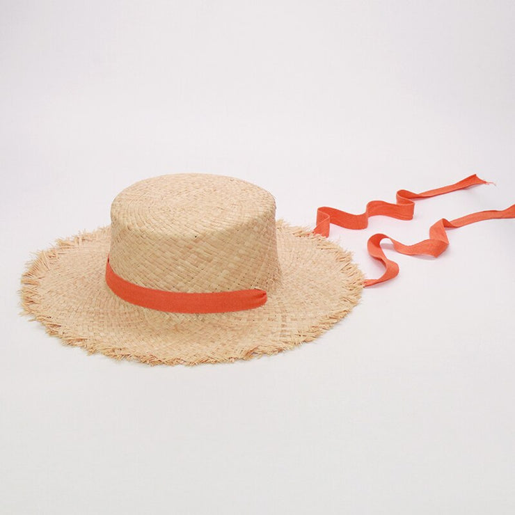 Women & Kids Ribbon Girl Summer Beach Hats