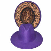 Four Seasons Unisex Inner Leopard Fedoras