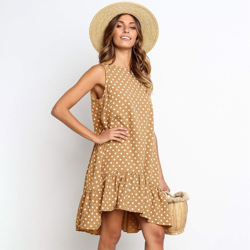 Polka Dot Mini Sundress Dress