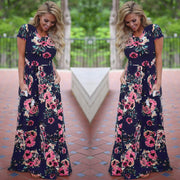 Floral Print Long Maxi Dresses