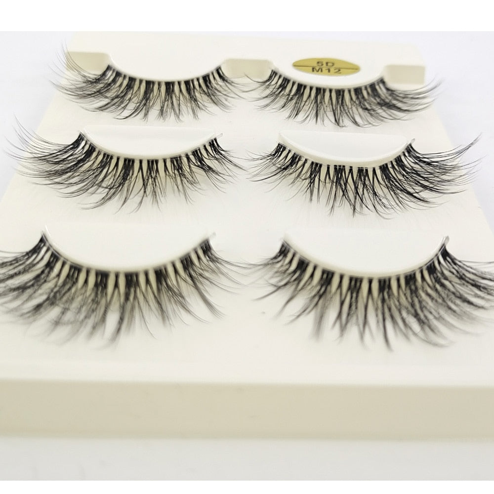 3D Mink Lashes Natural Short Full Strip