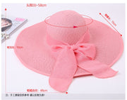 Foldable Big Bow Sun Hat