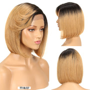 Short Bob Cut Lace Front Human Hair Wigs