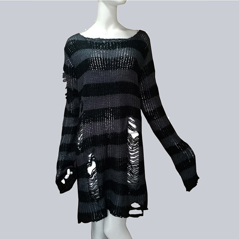 Gothic Hollow Out Sweater Dresses