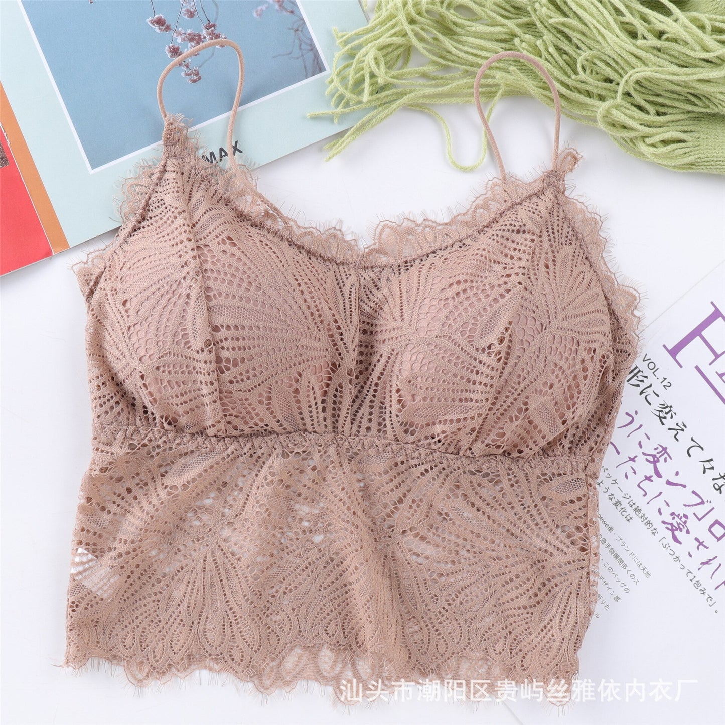 Wire Free Lace Bra Shirt