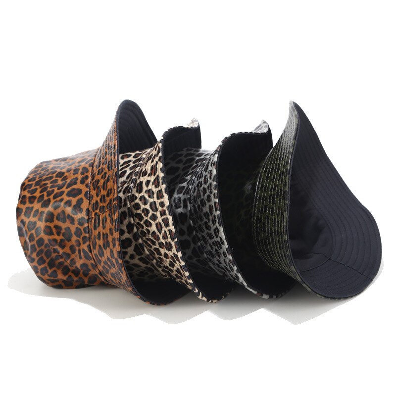 Waterproof Faux Leather Bucket Hats