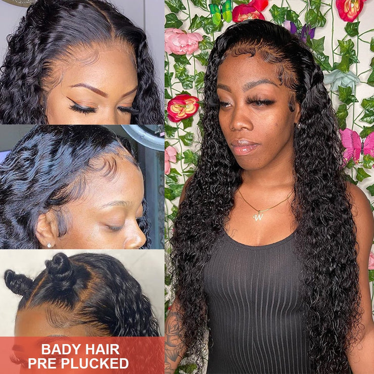 Water Wave Full Lace Front and Frontal Human Hair Wigs