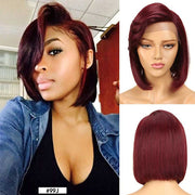 Short Bob Cut Lace Front Human Hair Wigs