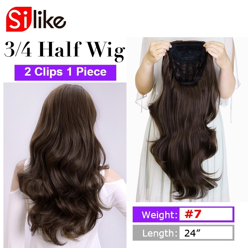 Long Synthetic Half Clips Extension Wigs