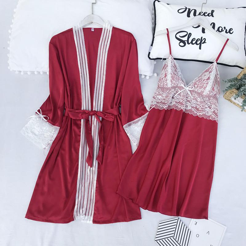 Silky Kimono Bathrobe Sets